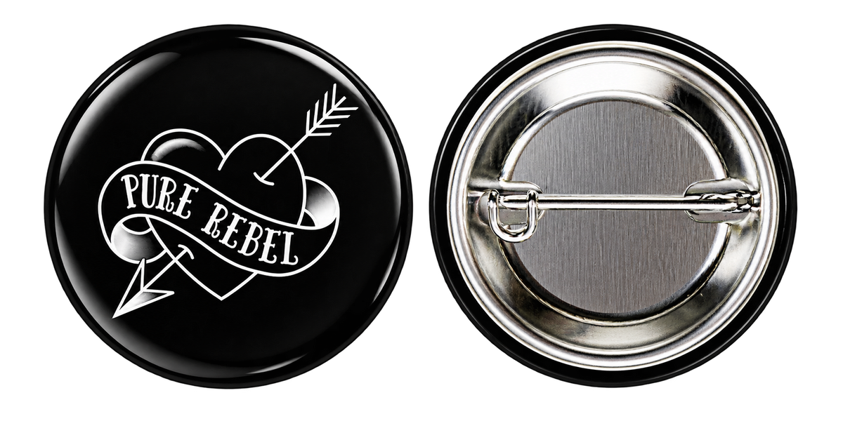 Pure Rebel Heart Collectible Button Button Pin