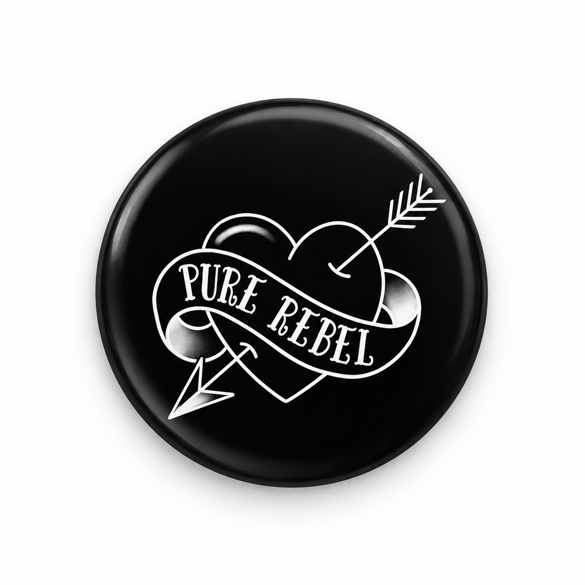 Pure Rebel Heart Collectible Button Button Pin