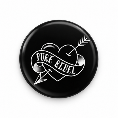 Pure Rebel Heart Collectible Button Button Pin