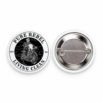 Pure Rebel Motorcycle Collectible Button Pin