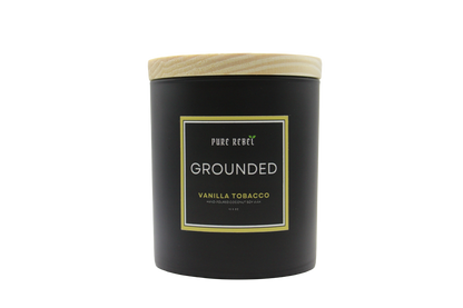 Pure Rebel “Grounded” Hand Poured Coconut Soy Candle 12.5oz - Vanilla Tobacco